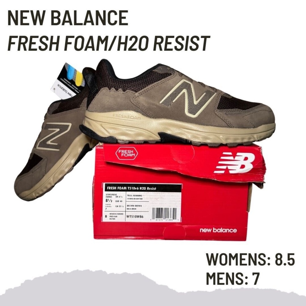 NEW Woman's Shoes New Balance Fresh Foam T510v6 H2O Resist 8.5